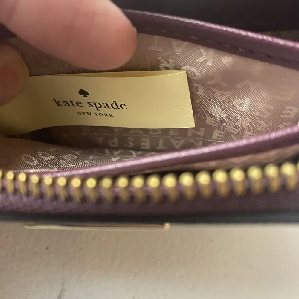 KATE SPADE Womens Red Maroon Zip Around Wallet Size S